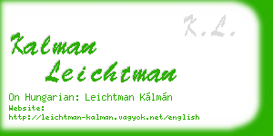 kalman leichtman business card